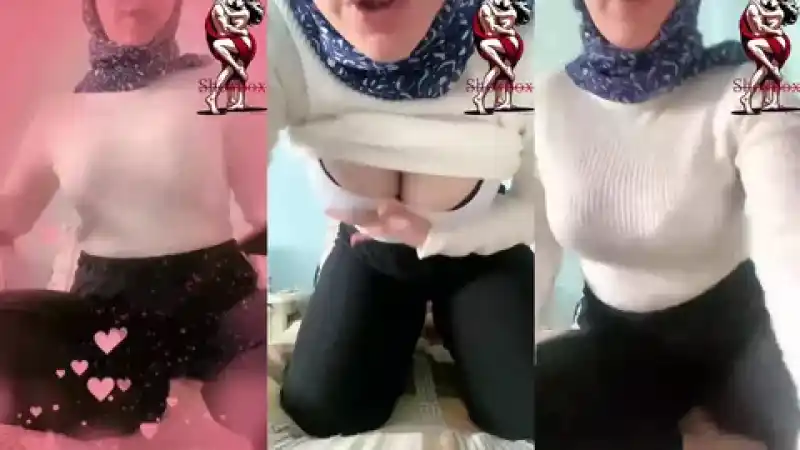 Türbanlı kadın memelerini sallayıp sütyenini açıyor Türbanlı sikiş - twitter türbanlı porno (Sansürsüz)