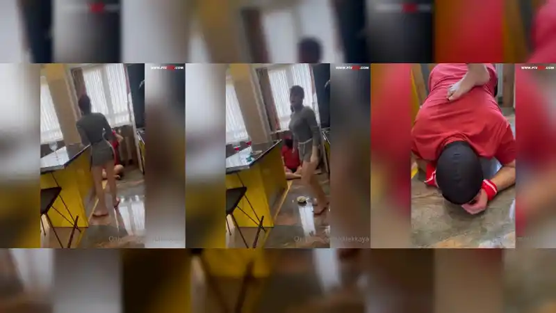 türbanlı ifşa twitter: Dilek kaya ve arkadaşı köleyi köpek gibi besliyorlar 