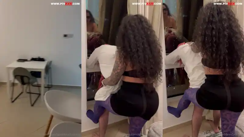 türbanlı porn: Cama karşı pegging 