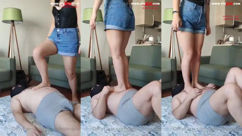 Dayanıksız şişko köleme soft trample yaptım - Sansürsüz türbanlı telegram