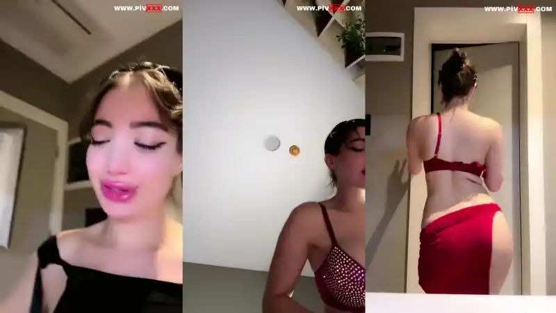 Benpoine ifşa kırmızı elbisesini giyinip kalça show yaptı - Full İzle türbanlı ifşa