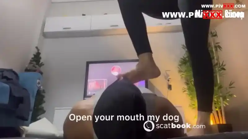 türbanlı porn: Türk sahibe kölesini ayak yalatarak cezalandırıp bok yediriyor 