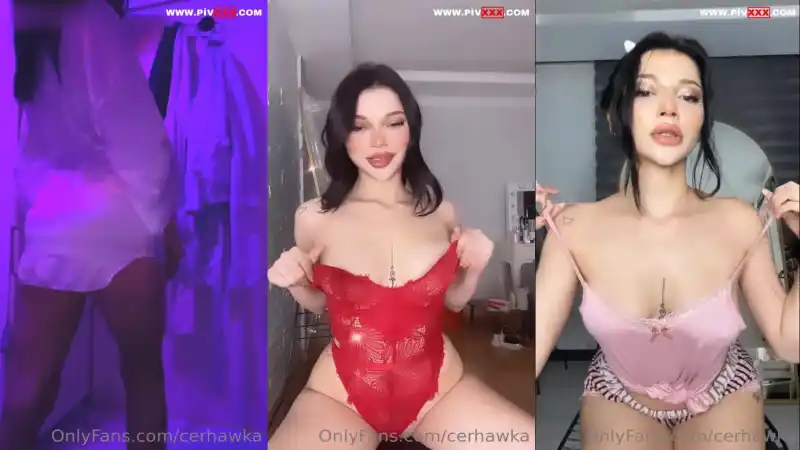 türbanlı sex: Cerhawka siyah i̇ç çamaşırıyla meme ve kalça gösterip poz veriyor 