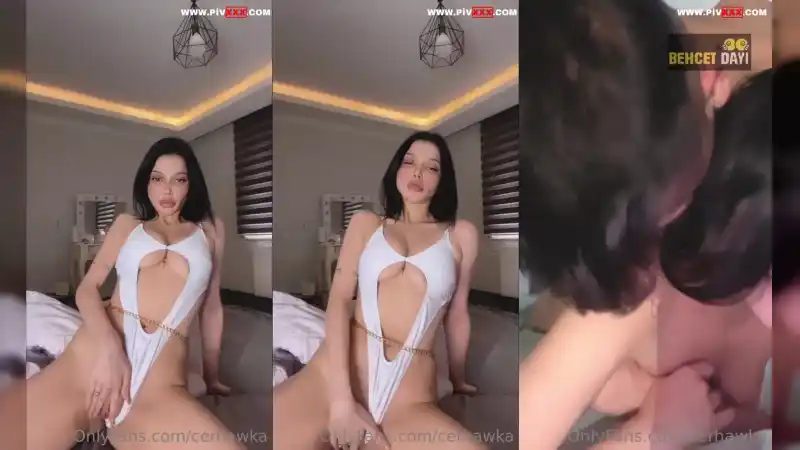 türbanlı ifşa: Cerhawka beyaz bodysuit 