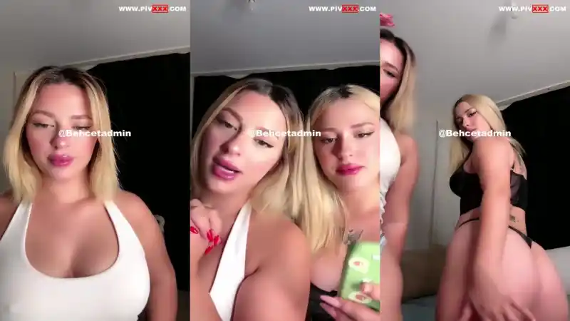 türk türbanlı porno: Lisa tango ve sarışın arkadaşı webcamde lezbiyen şov yapıyor 