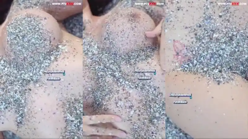 türbanlı nude: Solvia kum kaplı vücut ovuşturma 