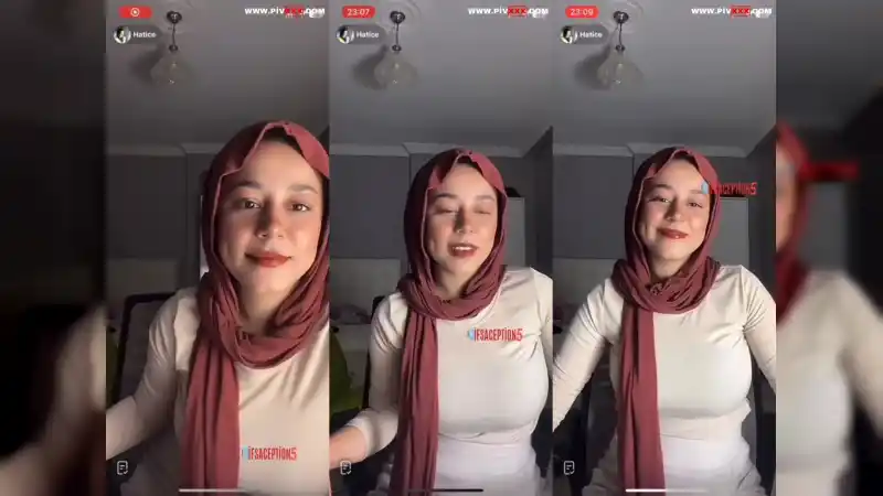Tango hatice türbanlı canlı yayınında gülüp dans ediyor - HD türk türbanlı pornoları