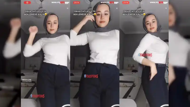 türbanlı sikiş: Tango hatice türbanıyla odasında kıvrılarak poz veriyor 