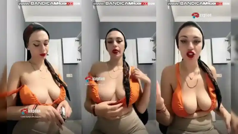 türbanlı türk porno: Türbanlı lames sigara içip göğüslerini sergiliyor webcamde 