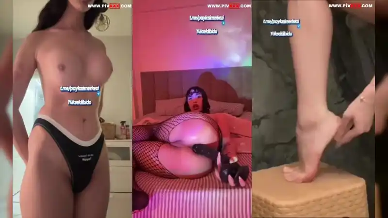türbanlı sakso: Feryali çorapla dildo sokup analını genişletiyor yatakta 