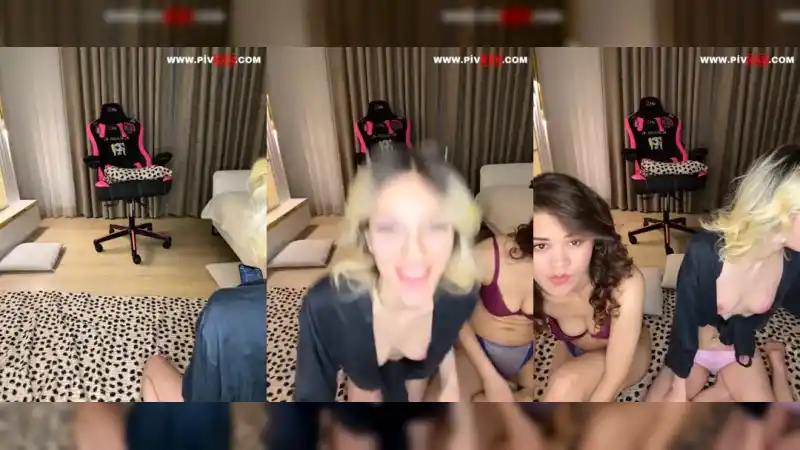 türk porno: Gözlüklü sarışın tango arden ve esmer arkadaşı dildo i̇le webcamde oynuyor 