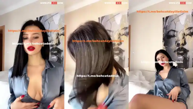 Tango cansın kırmızı rujunu sürmüş meme dekoltesiyle azdırıyor - Bedava türbanlı ifşa