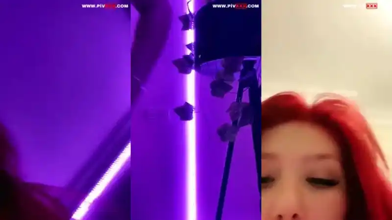 türbanlı sex twitter: Mericeyn tango kırmızı saçla mor ışıkta poz veriyor 