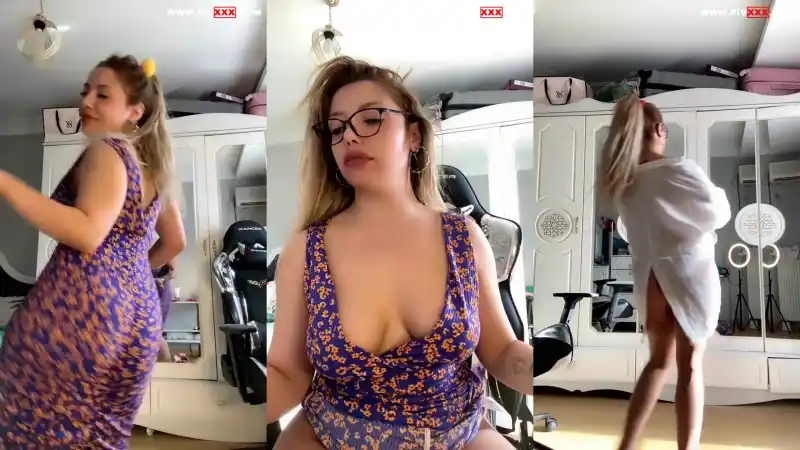 Tango açelya odasında soyunup göğüslerini sergiliyor - türbanlı kadınlar (HD)