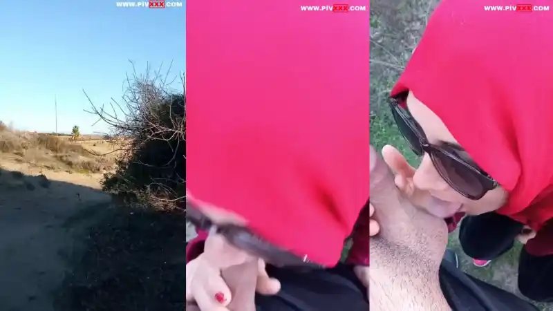türbanlı sakso: Canan yenge ormanda yarak yalayıp emiyor 