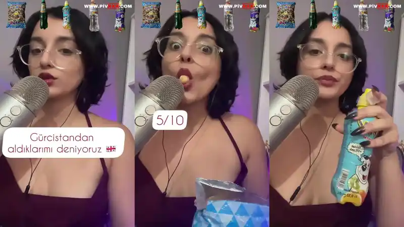 türbanlı porno twitter: Senadeska asmr esmer hatun yiyecekleri tadıp not veriyor 