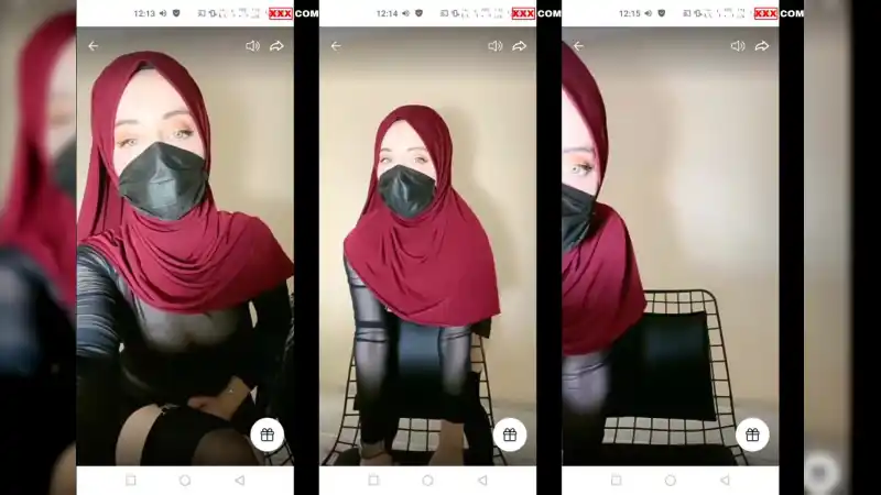 türbanlı sex: Türbanlı boncuk canlı yayında seksi pozlar veriyor 