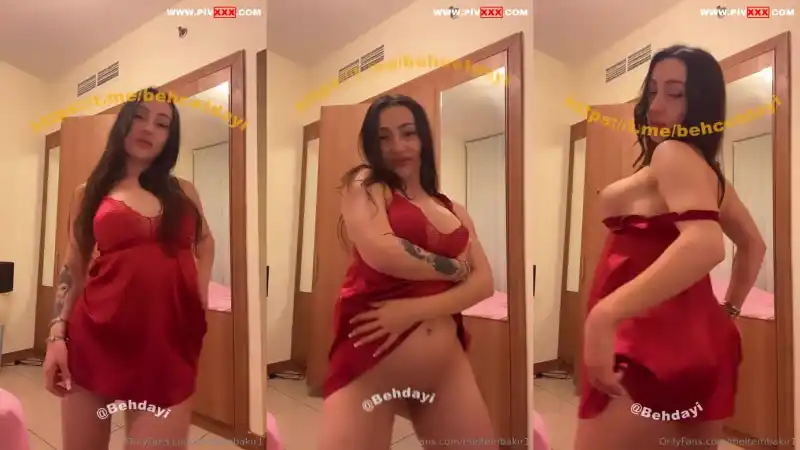 türbanlı sakso: Meltem bakır kırmızı elbisesini kaldırıp amını ve götünü sergiliyor 