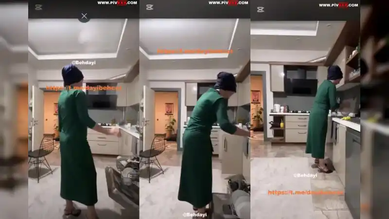 Fatma ile her telden mutfakta eğilip poposunu sergiliyor - Yeni 2026 türk porno türbanlı