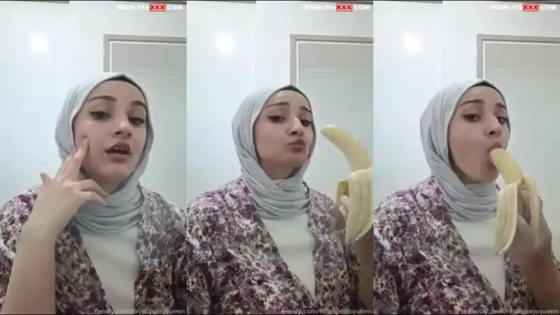 türbanlı sotwe: Türbanlı sevim muzu ağzına sokup sakso çekiyor 