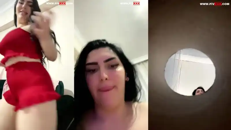 sotwe türbanlı: Cansu tango kırmızı tangasıyla kalçalarını açıp çikolata yiyor 