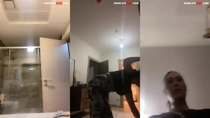 sotwe türbanlı: Zemheri tango banyoda kalçalarını açıp twerk yapıyor 