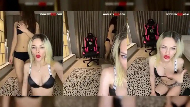 türbanlı ifşa: Tango arden ve esmer arkadaşı iç çamaşırıyla tease yapıp kalçalarını açıyor 
